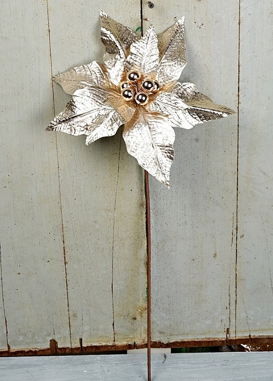 Metalic Poinsettia Stem