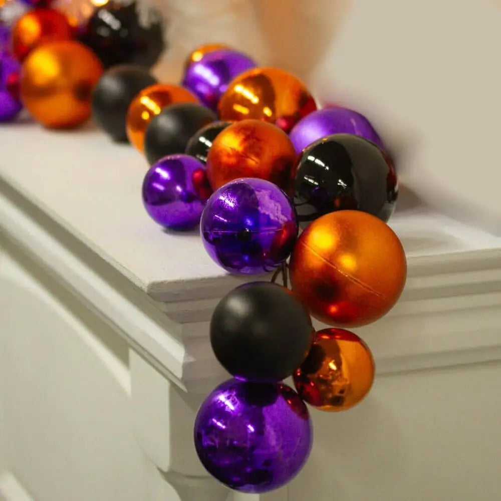 60" Halloween Round Ball Ornaments Garland