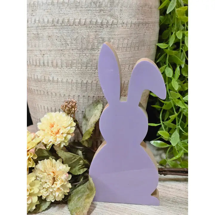 Purple Wooden Bunny
