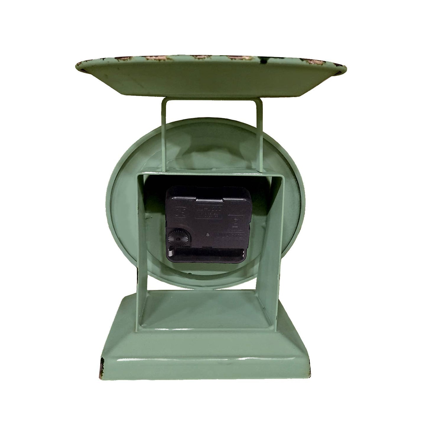 Vintage Green Old Town Scale Clock