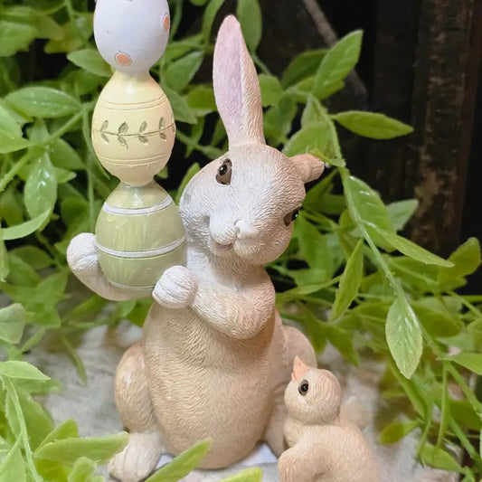 Bunny Holding Eggs 6in