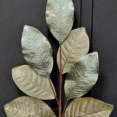 Metalic Magnoia Leaves Spray