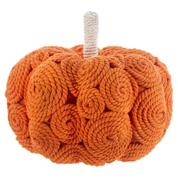9" Orange Round Swirl yarn Pumpkin