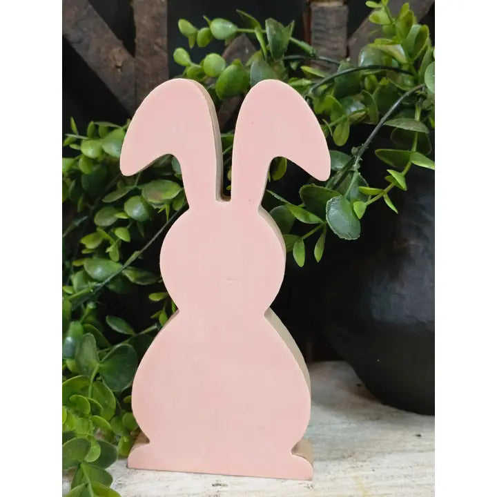 Pink Wooden Bunny
