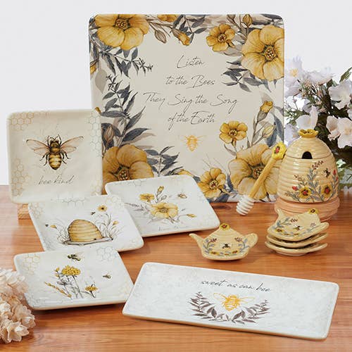 Bee Sweet 6" Canape Plates 4 assorted
